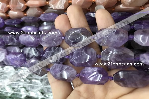 CNG7802 15.5 inches 13*18mm - 18*25mm faceted freeform amethyst beads