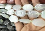 CNG7812 13*18mm - 18*25mm faceted freeform light prehnite beads