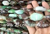 CNG7817 13*18mm - 18*25mm faceted freeform Australia chrysoprase beads