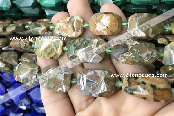 CNG7818 15.5 inches 13*18mm - 18*25mm faceted freeform rhyolite beads