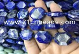 CNG7823 15.5 inches 13*18mm - 18*25mm faceted freeform lapis lazuli beads