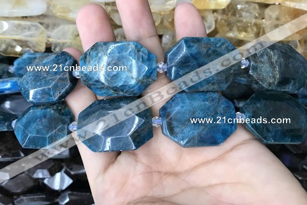 CNG7834 15.5 inches 22*30mm - 25*35mm faceted freeform apatite beads