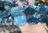 CNG7835 15.5 inches 25*32mm - 30*40mm faceted freeform apatite beads