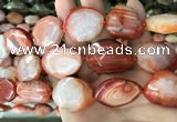 CNG7840 20*25mm - 25*30mm faceted freeform red agate beads