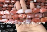 CNG7841 15*20mm - 18*25mm faceted nuggets red agate beads