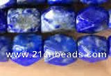 CNG7845 15.5 inches 6*8mm faceted nuggets lapis lazuli beads