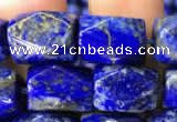 CNG7846 15.5 inches 8*12mm faceted nuggets lapis lazuli beads