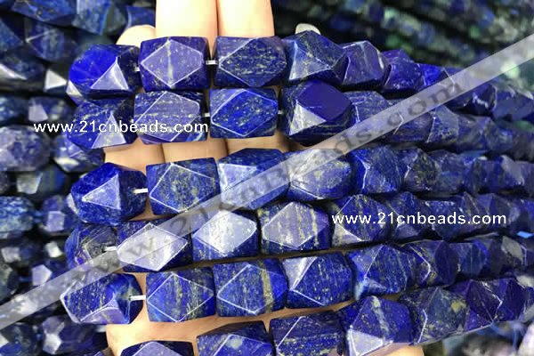 CNG7848 15.5 inches 12*16mm - 13*18mm faceted nuggets lapis lazuli beads