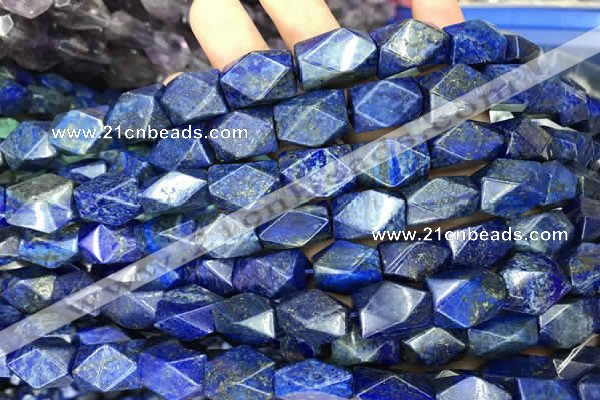 CNG7849 15.5 inches 12*16mm - 13*18mm faceted nuggets lapis lazuli beads