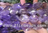 CNG7863 20*30 - 25*35mm twisted & faceted freeform ametrine beads