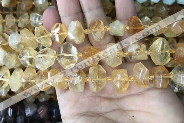 CNG7899 15.5 inches 10*14mm - 13*18mm faceted nuggets citrine beads