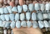 CNG7903 15.5 inches 12*16mm - 15*20mm faceted nuggets aquamarine beads
