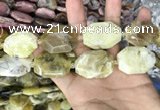 CNG7910 22*30mm - 25*35mm faceted freeform yellow opal beads
