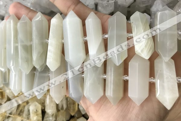 CNG7933 15.5 inches 10*22mm - 12*45mm faceted nuggets moonstone beads