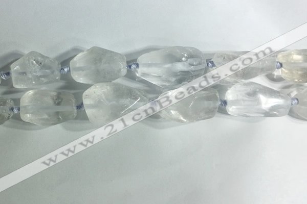 CNG7950 15.5 inches 15*25mm - 20*40mm nuggets white crystal beads