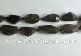 CNG7955 15.5 inches 15*25mm - 20*40mm nuggets smoky quartz beads