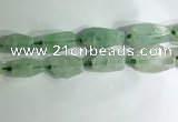 CNG7957 15.5 inches 15*25mm - 20*40mm nuggets green fluorite beads