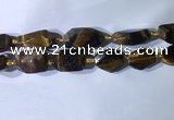 CNG7963 15.5 inches 15*25mm - 20*40mm nuggets yellow tiger eye beads