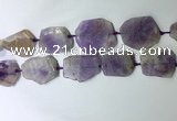 CNG7976 25*30mm - 35*45mm freeform lavender amethyst slab beads