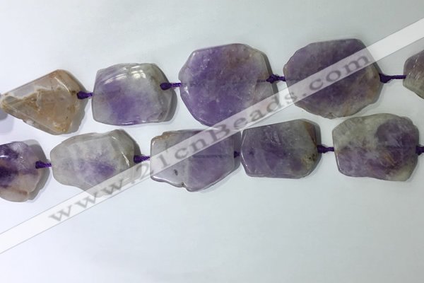 CNG7976 25*30mm - 35*45mm freeform lavender amethyst slab beads