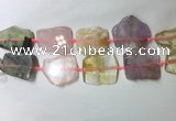 CNG7978 25*30mm - 35*45mm freeform mixed quartz slab beads