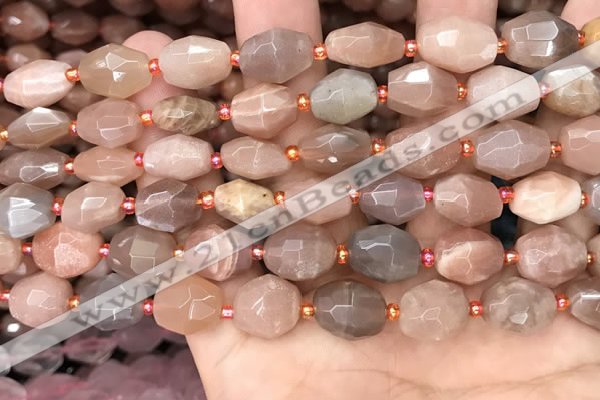 CNG7990 15.5 inches 10*12mm - 12*14mm faceted nuggets moonstone beads