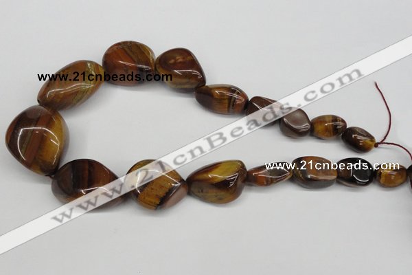 CNG80 15.5 inches 10*15mm - 25*35mm nuggets yellow tiger eye beads