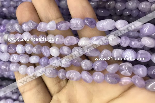 CNG8003 15.5 inches 6*8mm nuggets lavender amethyst beads