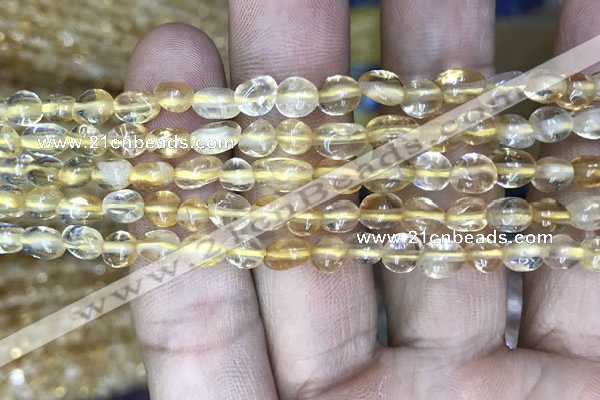 CNG8007 15.5 inches 5*7mm nuggets citrine beads wholesale