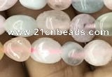 CNG8011 15.5 inches 6*8mm nuggets morganite beads wholesale