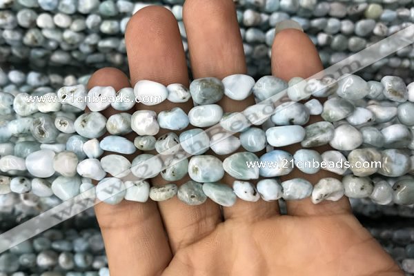 CNG8016 15.5 inches 6*8mm nuggets larimar gemstone beads