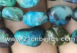 CNG8018 15.5 inches 6*8mm nuggets chrysocolla gemstone beads