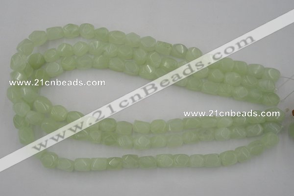 CNG806 15.5 inches 8*12mm faceted nuggets New jade beads