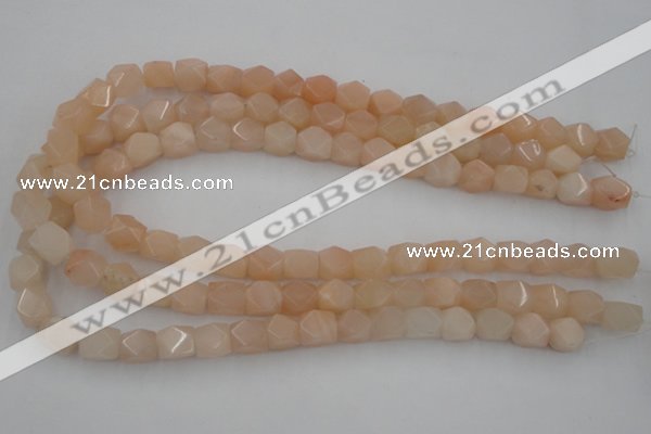 CNG812 15.5 inches 9*12mm faceted nuggets pink aventurine beads