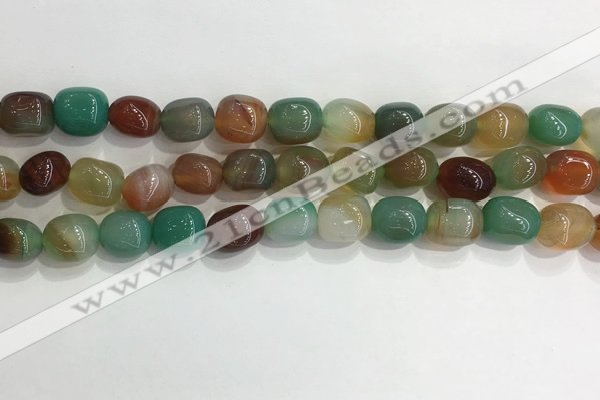 CNG8122 15.5 inches 8*12mm nuggets agate beads wholesale