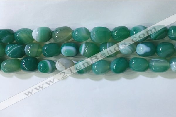 CNG8137 15.5 inches 8*12mm nuggets striped agate beads wholesale