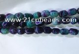 CNG8146 15.5 inches 8*12mm nuggets striped agate beads wholesale