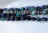 CNG8146 15.5 inches 8*12mm nuggets striped agate beads wholesale