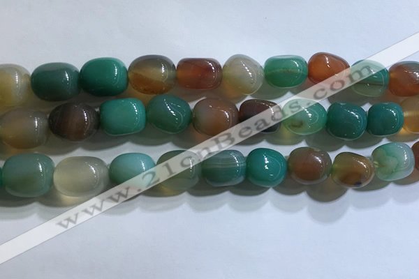 CNG8158 15.5 inches 10*14mm nuggets agate beads wholesale