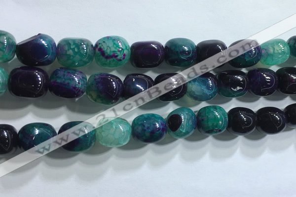 CNG8162 15.5 inches 10*14mm nuggets agate beads wholesale