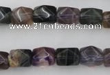 CNG818 15.5 inches 9*12mm faceted nuggets fluorite beads