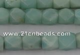 CNG819 15.5 inches 9*12mm faceted nuggets amazonite beads