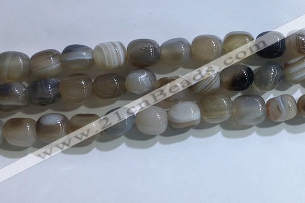 CNG8194 15.5 inches 10*14mm nuggets striped agate beads wholesale