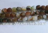 CNG8195 15.5 inches 10*14mm nuggets striped agate beads wholesale