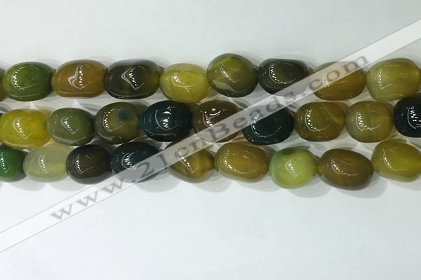 CNG8217 15.5 inches 12*16mm nuggets agate beads wholesale