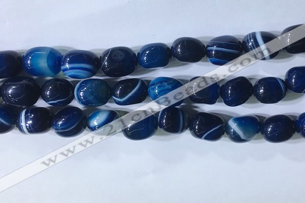 CNG8231 15.5 inches 12*16mm nuggets striped agate beads wholesale