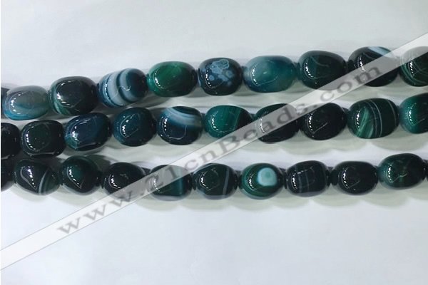 CNG8234 15.5 inches 12*16mm nuggets striped agate beads wholesale