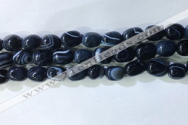 CNG8241 15.5 inches 12*16mm nuggets striped agate beads wholesale