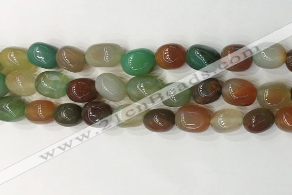 CNG8257 15.5 inches 13*18mm nuggets agate beads wholesale
