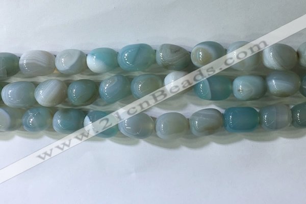 CNG8272 15.5 inches 13*18mm nuggets striped agate beads wholesale